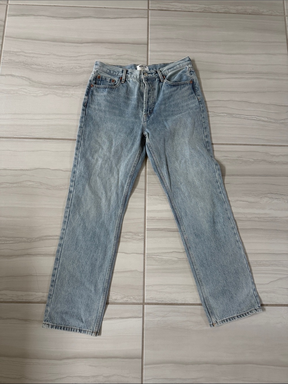 AGOLDE Jamie High Rise Classic Jeans Dakota Light Wash Size 30